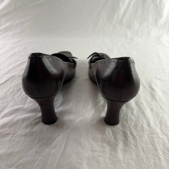 Lauren Scott Shoes "Blake" Style Tassels Bold Stitching Dark Brown 9M Twee Y2k - Picture 5 of 8